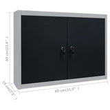 Workbench with Four Wall Panels and Two Cabinets - Side View