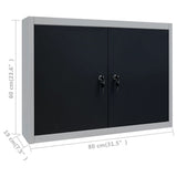 Workbench with Four Wall Panels and Two Cabinets - Side View