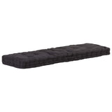 Pallet Floor Cushions 2 pcs Cotton Black - Side View