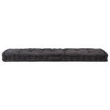 Pallet Floor Cushions 2 pcs Cotton Black - Top-Down View