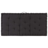 Pallet Floor Cushions 2 pcs Cotton Black - Low Angle