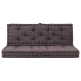 Pallet Floor Cushions 2 pcs Cotton Anthracite - Front View