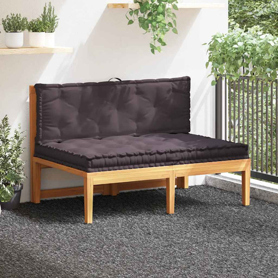 Pallet Floor Cushions 2 pcs Cotton Anthracite
