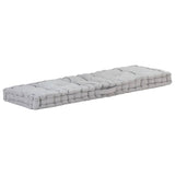 Pallet Floor Cushions 2 pcs Cotton Grey - Side View