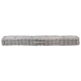Pallet Floor Cushions 2 pcs Cotton Grey - Top-Down View