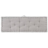 Pallet Floor Cushions 2 pcs Cotton Grey - 45-Degree Angle