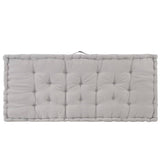 Pallet Floor Cushions 2 pcs Cotton Grey - Low Angle