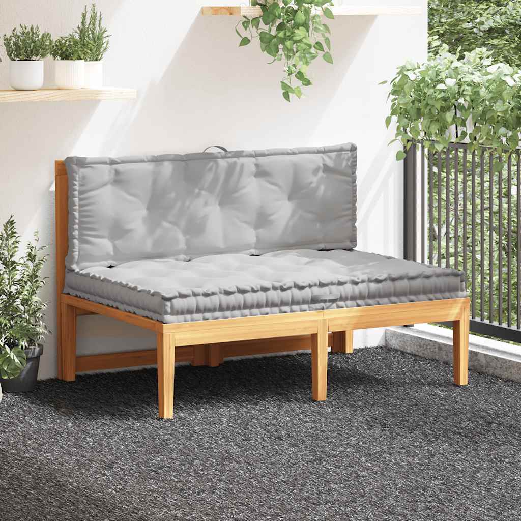 Pallet Floor Cushions 2 pcs Cotton Grey