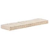 Pallet Floor Cushions 2 pcs Cotton Beige - Side View