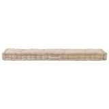 Pallet Floor Cushions 2 pcs Cotton Beige - Top-Down View