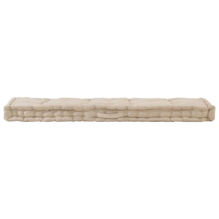 Pallet Floor Cushions 2 pcs Cotton Beige