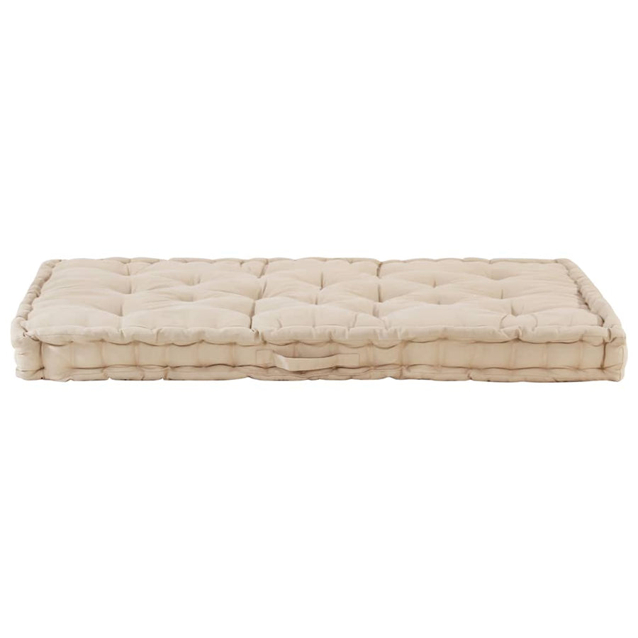 Pallet Floor Cushions 2 pcs Cotton Beige