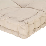 Pallet Floor Cushions 2 pcs Cotton Beige - Extra Image