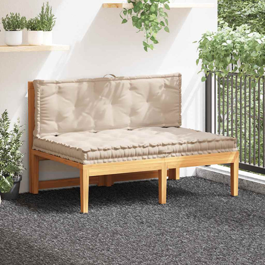 Pallet Floor Cushions 2 pcs Cotton Beige