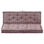 Pallet Floor Cushions 2 pcs Cotton Taupe