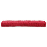 Pallet Floor Cushions 2 pcs Cotton Burgundy - 45-Degree Angle