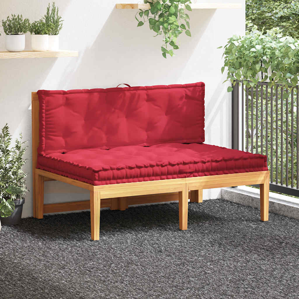 Pallet Floor Cushions 2 pcs Cotton Burgundy