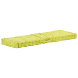 Pallet Floor Cushions 2 pcs Cotton Green - Top-Down View