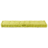 Pallet Floor Cushions 2 pcs Cotton Green - 45-Degree Angle