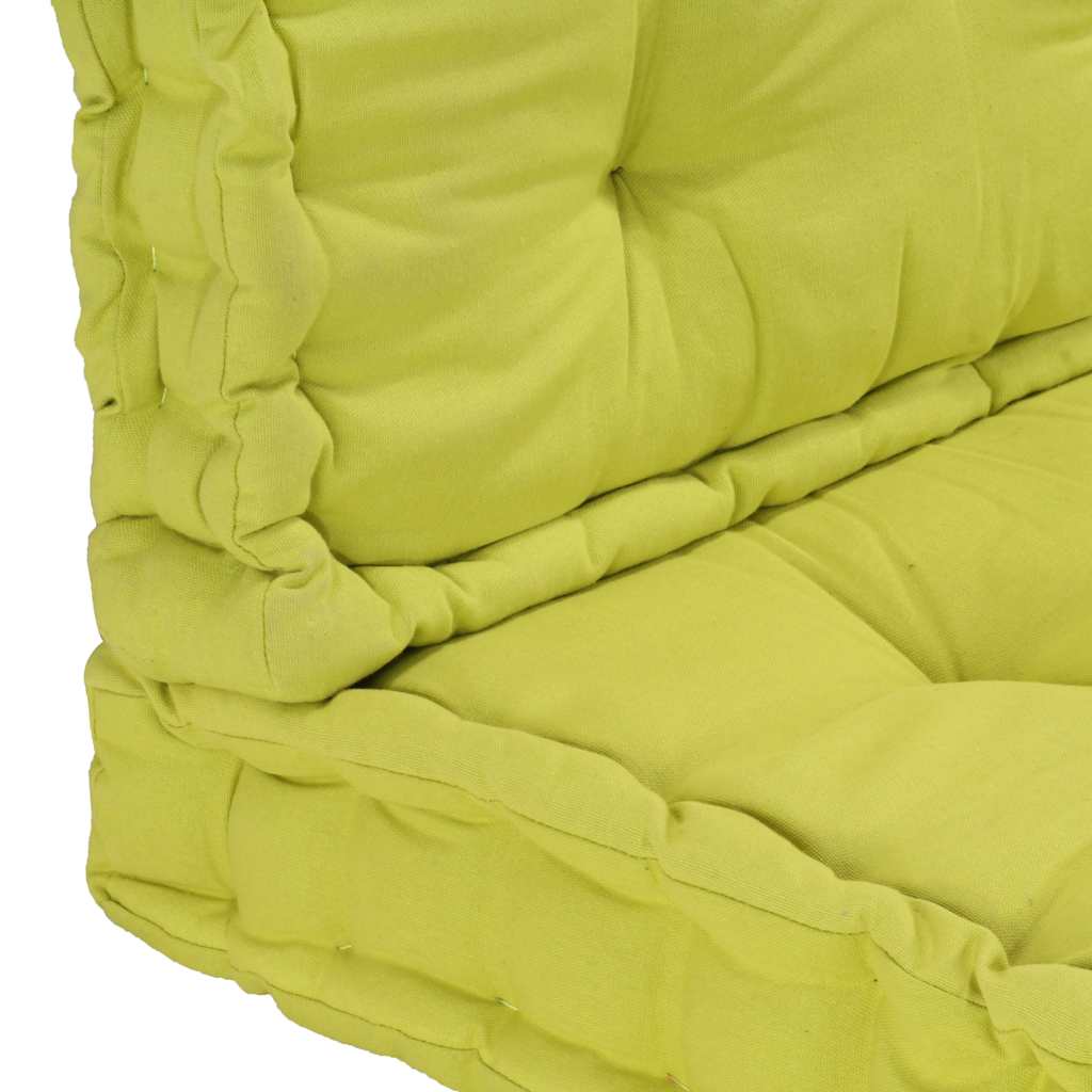 Pallet Floor Cushions 2 pcs Cotton Green