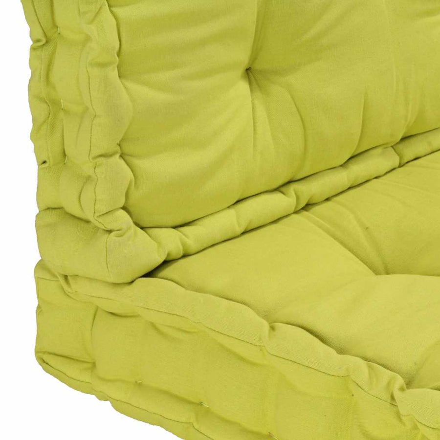 Pallet Floor Cushions 2 pcs Cotton Green