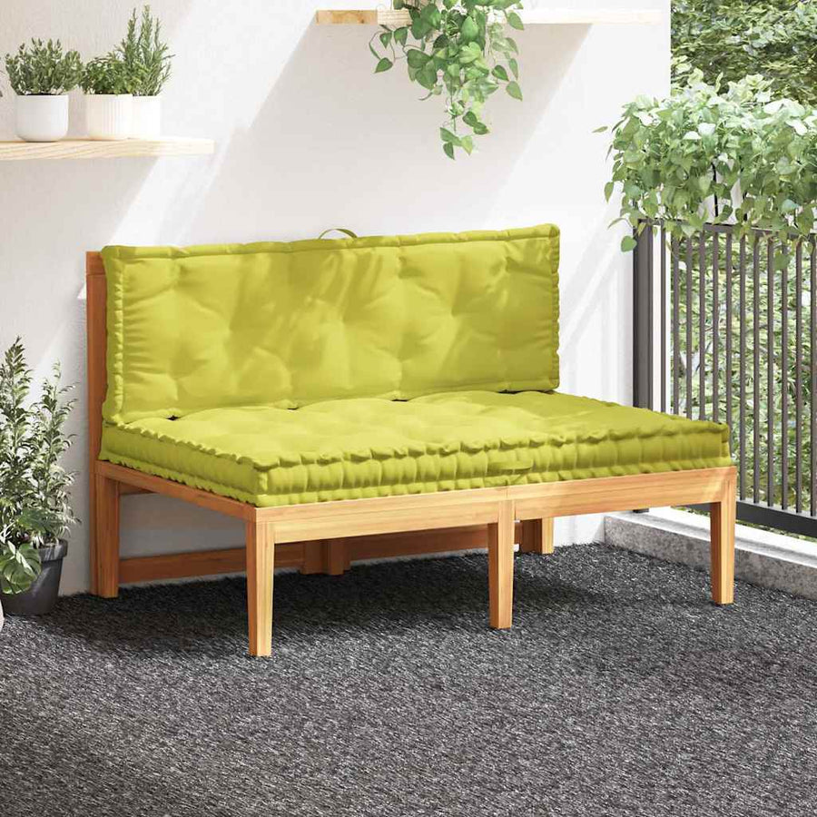 Pallet Floor Cushions 2 pcs Cotton Green