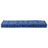 Pallet Floor Cushions 2 pcs Cotton Light Blue - Side View
