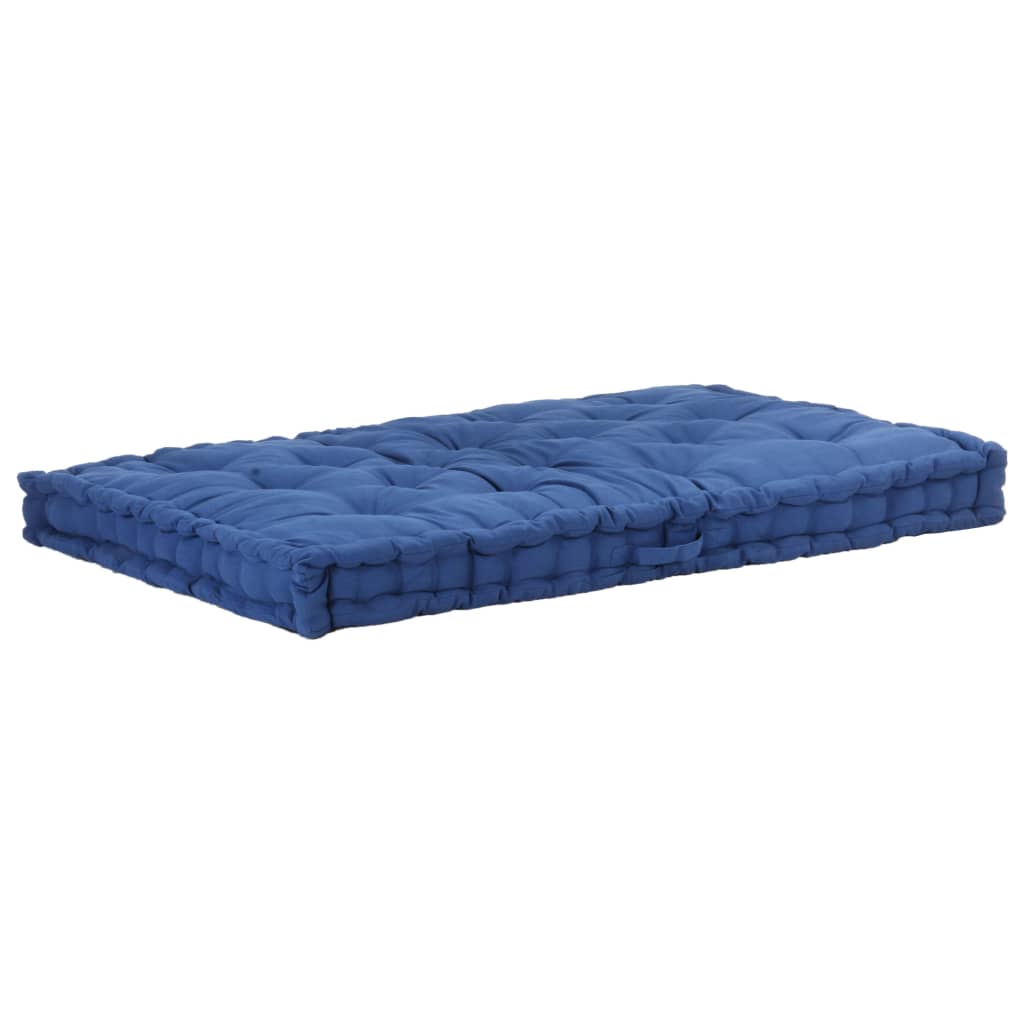Pallet Floor Cushions 2 pcs Cotton Light Blue