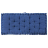 Pallet Floor Cushions 2 pcs Cotton Light Blue - Close-Up Angle