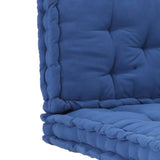 Pallet Floor Cushions 2 pcs Cotton Light Blue - Low Angle