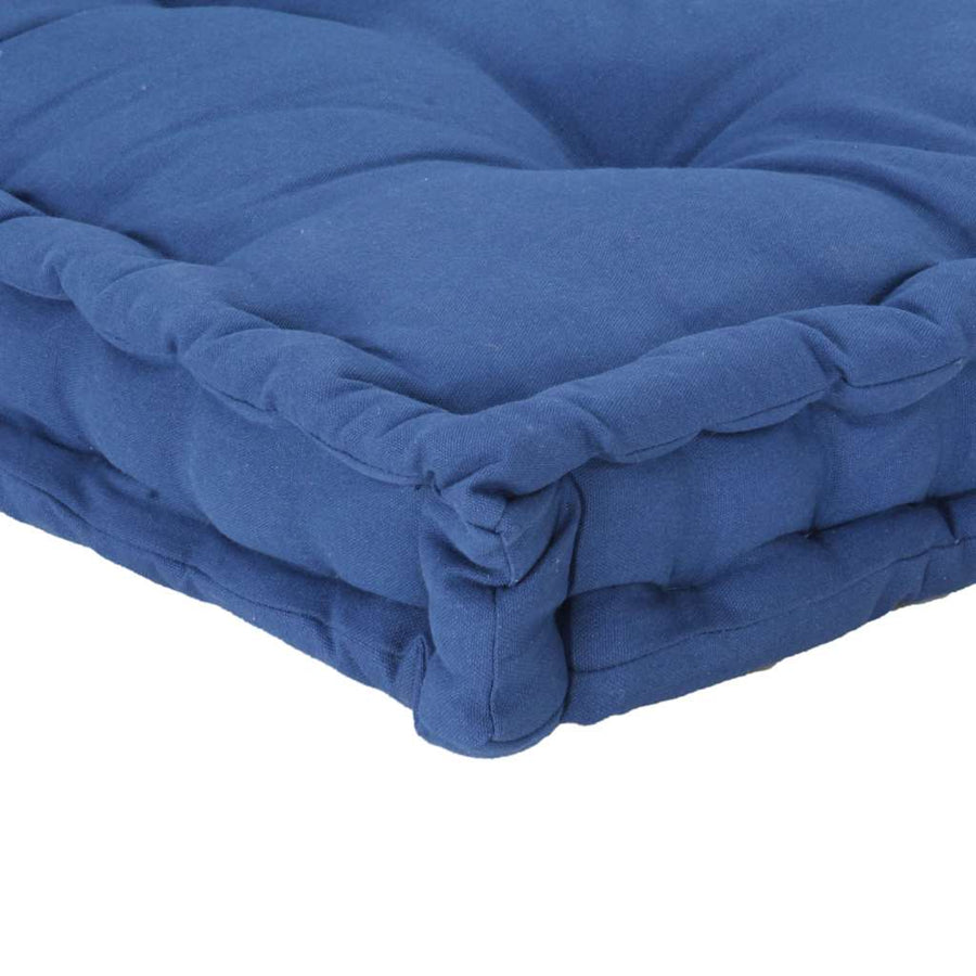 Pallet Floor Cushions 2 pcs Cotton Light Blue