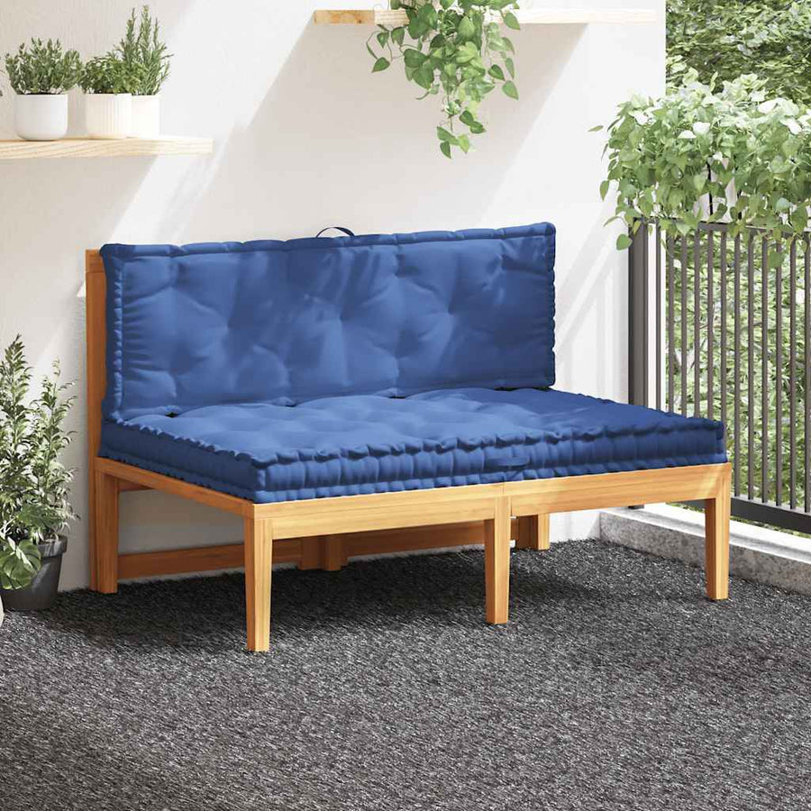 Pallet Floor Cushions 2 pcs Cotton Light Blue