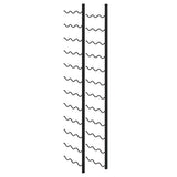 Wall-mounted Wine Rack for 36 Bottles Black Iron