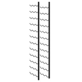 Wall-mounted Wine Rack for 36 Bottles Black Iron