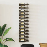Wall-mounted Wine Rack for 36 Bottles Black Iron
