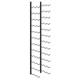 Wall-mounted Wine Racks for 72 Bottles 2 pcs Black Iron