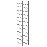 Wall-mounted Wine Racks for 72 Bottles 2 pcs Black Iron