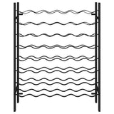 Wine Rack for 48 Bottles Black Metal