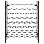 Wine Rack for 48 Bottles Black Metal