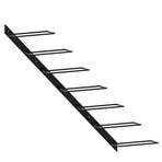 Wall-mounted Wine Racks for 14 Bottles 2 pcs Black Metal