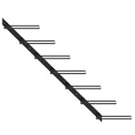 Wall-mounted Wine Racks for 14 Bottles 2 pcs Black Metal