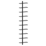 Wall-mounted Wine Racks for 20 Bottles 2 pcs Black Metal