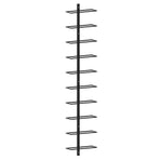Wall-mounted Wine Racks for 20 Bottles 2 pcs Black Metal