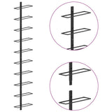Wall-mounted Wine Racks for 20 Bottles 2 pcs Black Metal