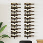 Wall-mounted Wine Racks for 20 Bottles 2 pcs Black Metal