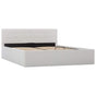 Hydraulic Storage Bed Frame without Mattress White 137x187cm