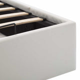 Hydraulic Storage Bed Frame without Mattress White 137x187cm