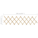 Trellis Fences 5 pcs Firwood 180x30 cm - Close-Up Angle
