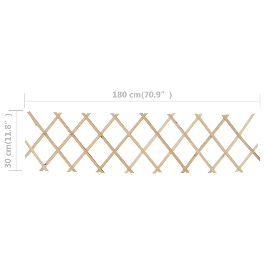 Trellis Fences 5 pcs Firwood 180x30 cm