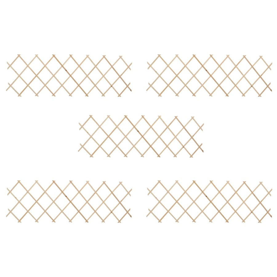 Trellis Fences 5 pcs Firwood 180x60 cm